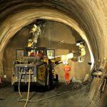 Bild einer Bohrung für den Koralmtunnel